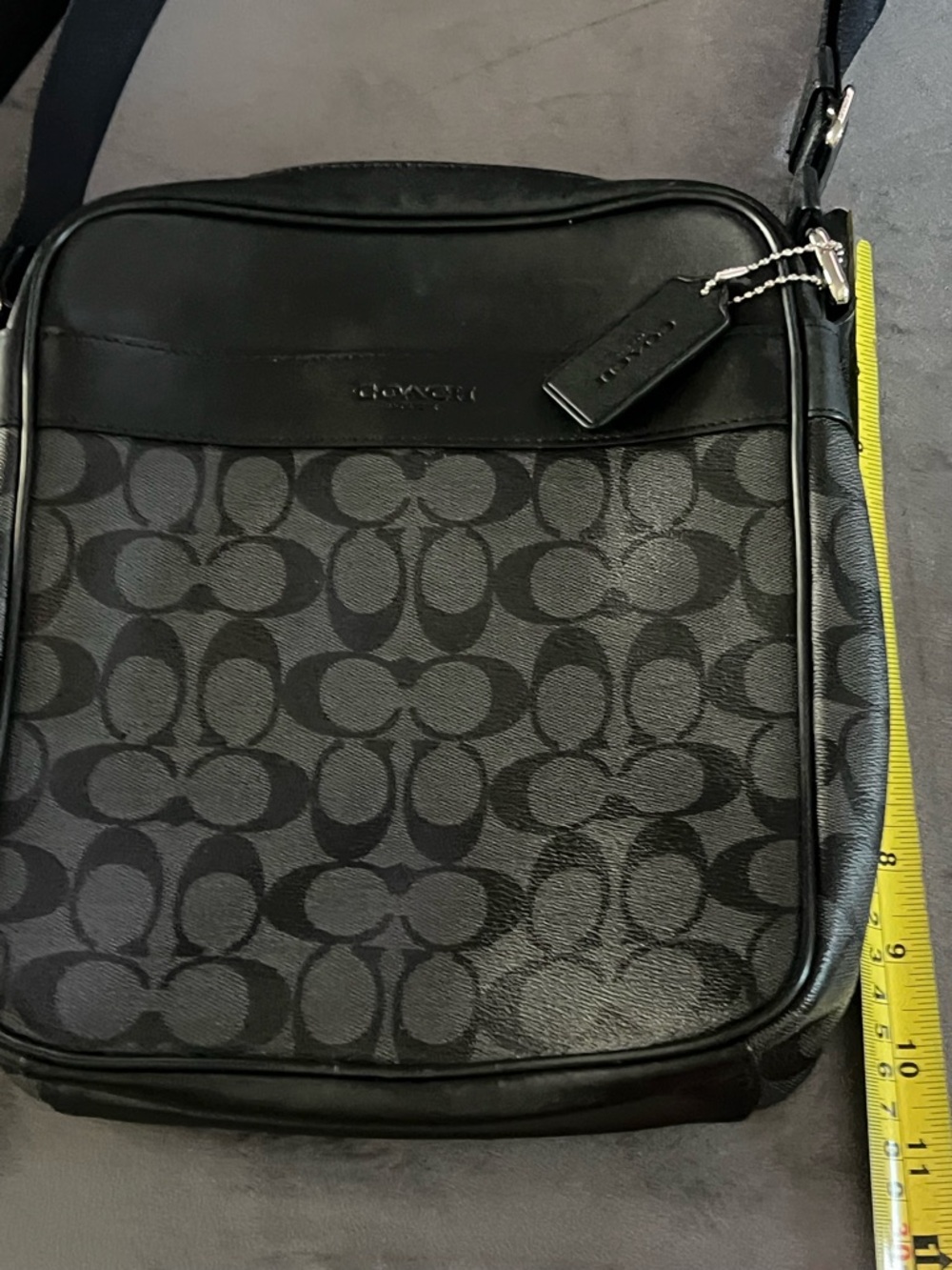 COACH Sullivan Crossbody Signature Canvas & Leather Charcoal Black Men’s/Unisex - Picture 7 of 7